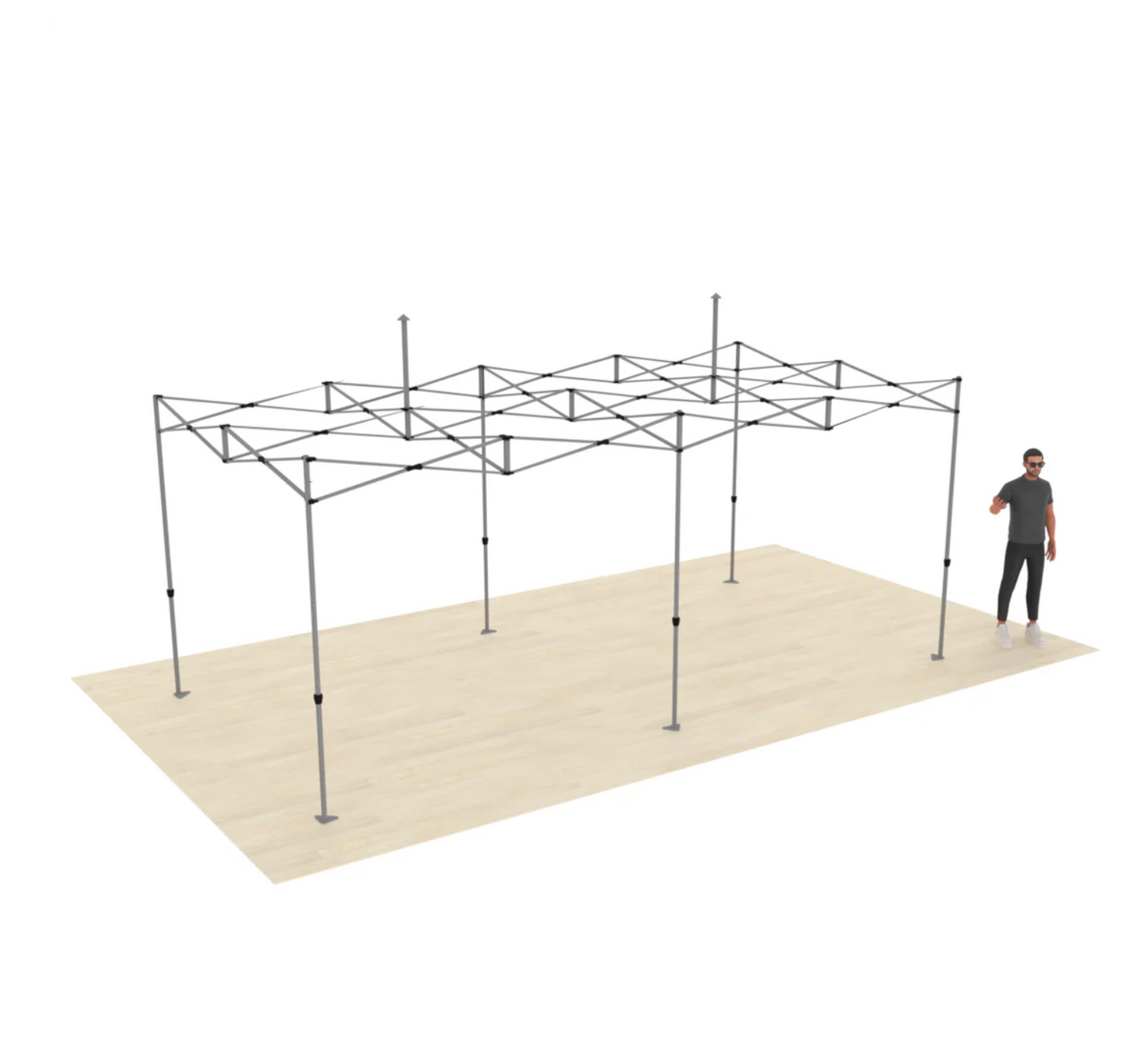 20' x 10' Canopy Tent Frame - product view 2