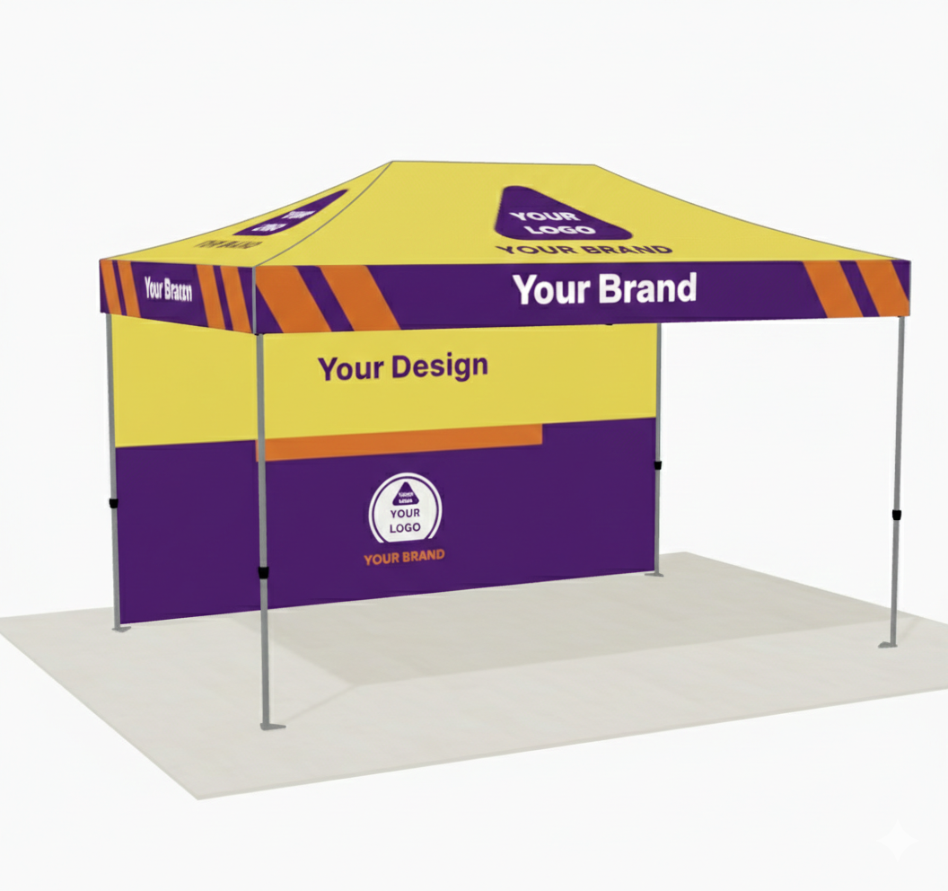 10 x 15 custom tent package canopy and back wall