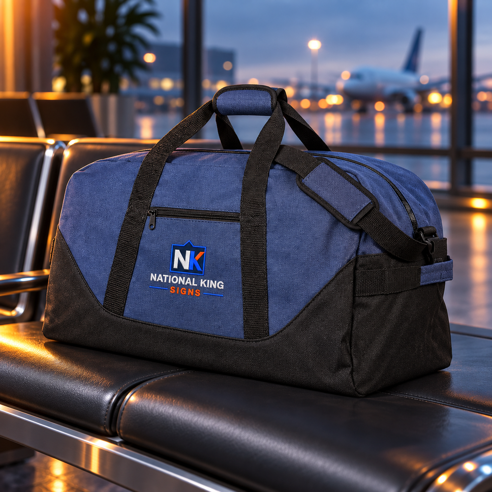 National King Signs square cover 1000 x 1000: Two Toned Duffel Bag — batch 05