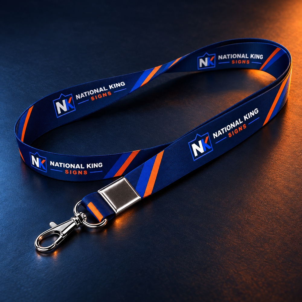 National King Signs square cover 1000 x 1000: 3/4" Dye-Sublimation Lanyards #30001 — batch 05