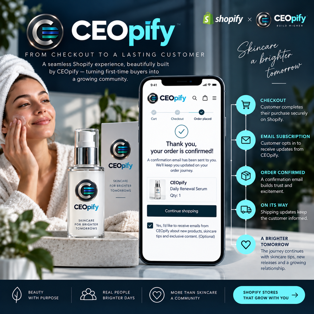 CEOpify branded concept, step 1 of 3: Bring customers back with retention flows!
