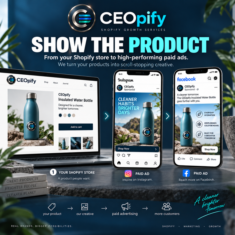 CEOpify branded concept, step 1 of 3: Find new customers with Meta Ads!