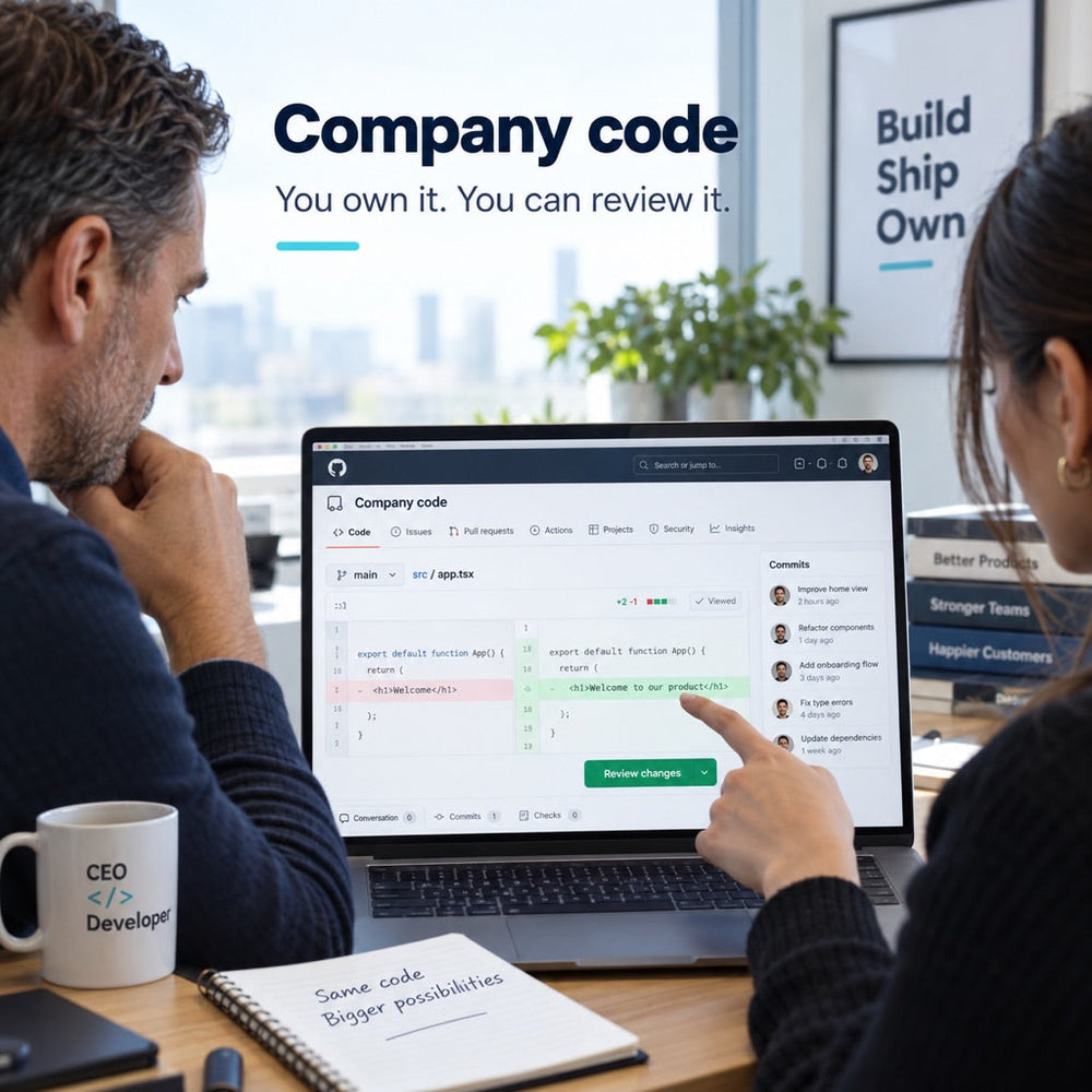 CEOpify English cover 2026-09-23: GitHub Code Ownership. AI-generated concept; National King Signs merchandise appears where relevant.