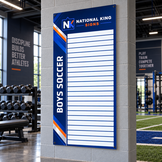 National King Signs square cover 1000 x 1000: Team Roster Board, 48 x 96 Inches — batch 05