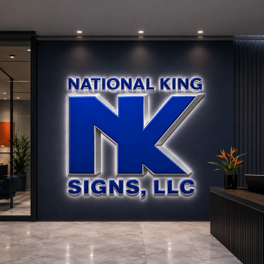 National King Signs branded square cover 1000 x 1000: Custom Illuminated Storefront Sign Package