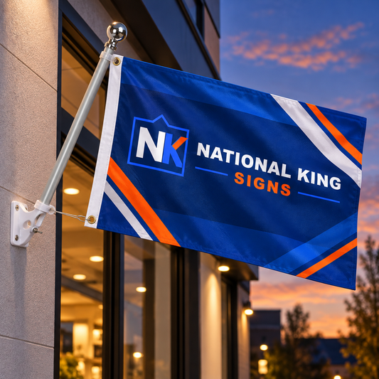 National King Signs square cover 1000 x 1000: 2' x 3' Custom Pole Flag — batch 05