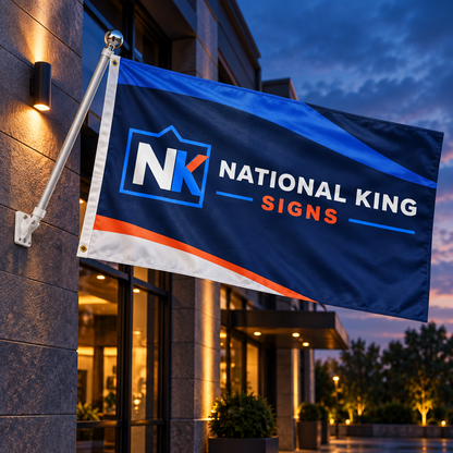 National King Signs square cover 1000 x 1000: 5' x 10' Custom Pole Flag — batch 05