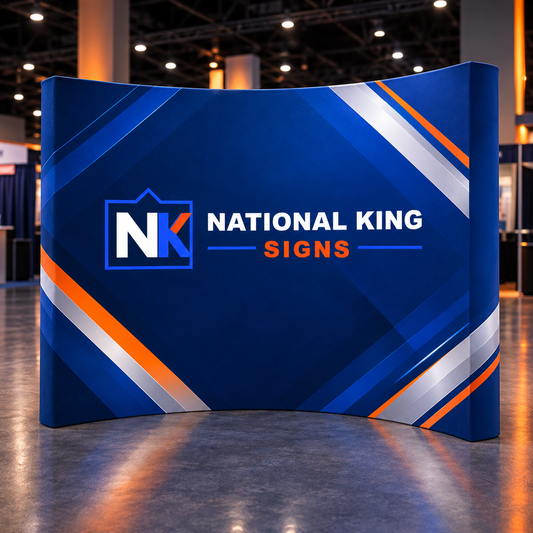 National King Signs square cover 1000 x 1000: 8' Fabric Pop Up Display (Curve) — batch 05