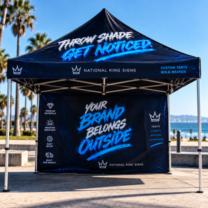 National King Signs square cover 1000 x 1000: 10' × 15' Custom Tent Package – Canopy & Back Wall — batch 05