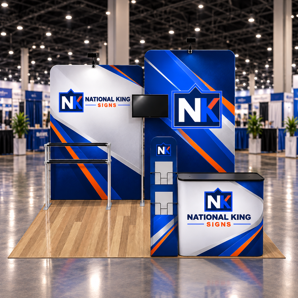 National King Signs square cover 1000 x 1000: 10' Premium Tradeshow Kits #15 — batch 05