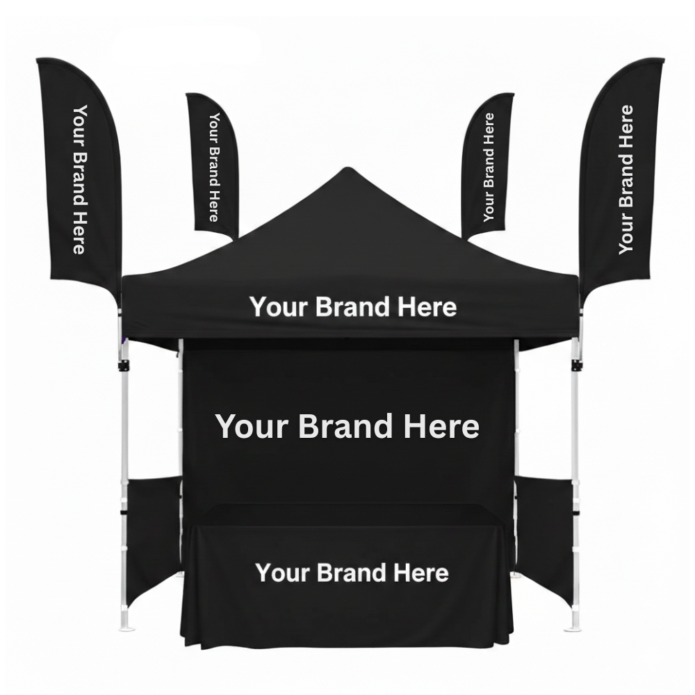 A medida: Paquete de carpa y bandera para gimnasios. Vista 4 del producto.