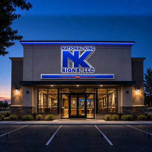 National King Signs branded square cover 1000 x 1000: Halo-Lit Channel Letters and Logo
