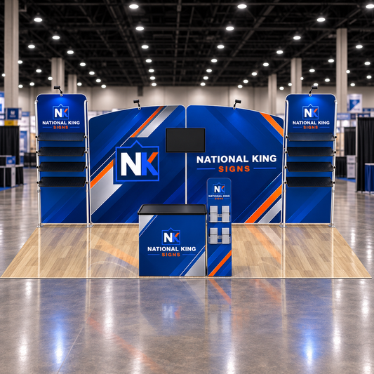 National King Signs square cover 1000 x 1000: 10'x20' Premium Tradeshow Kits #14 — batch 07