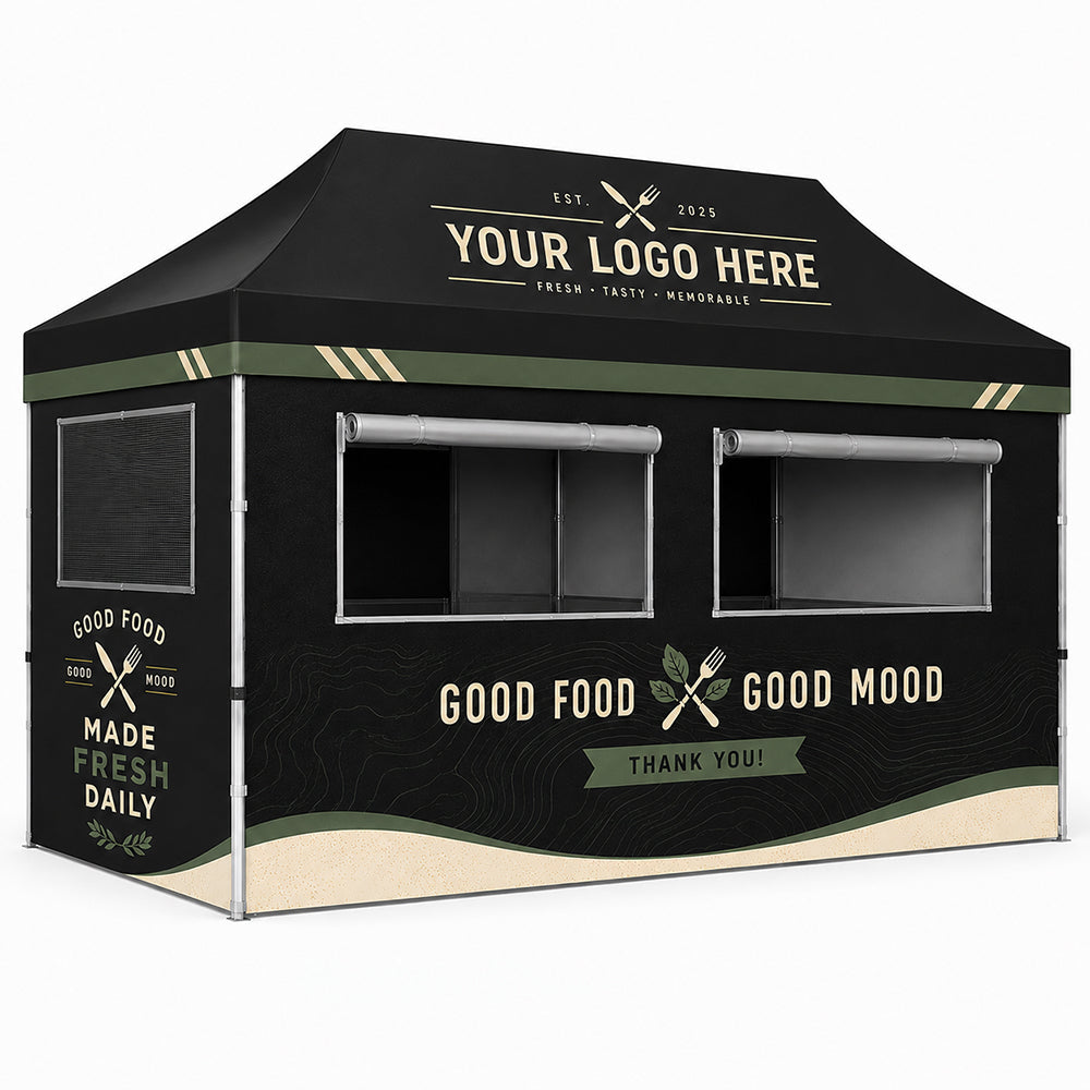 A medida: Tienda de alimentos de 10 x 15 pies. Vista 3 del producto.
