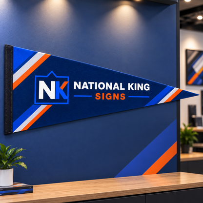National King Signs square cover 1000 x 1000: 12"x30" Premium Pennant — batch 07