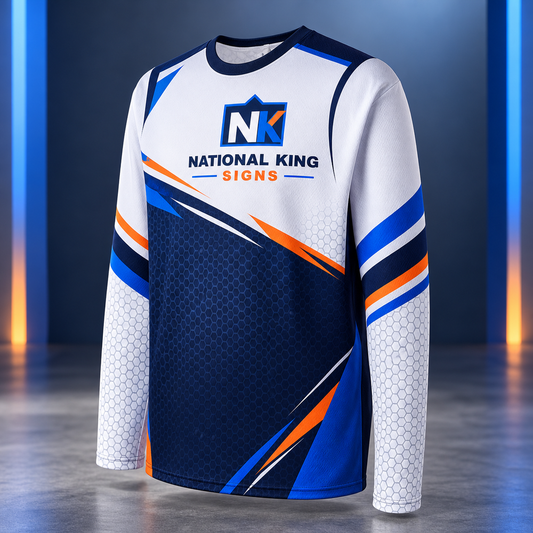National King Signs square cover 1000 x 1000: 120GSM Milk Silk Long Sleeve Crew Neck (Full Dye Sublimation)#500041 — batch 07