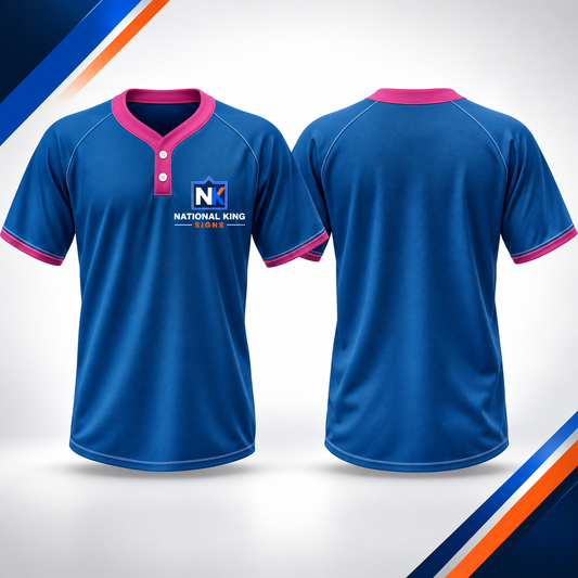 National King Signs square cover 1000 x 1000: Custom Stretch 2-Button Baseball Jersey — batch 08
