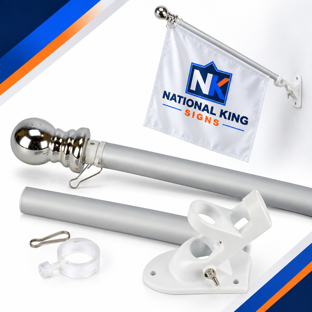 National King Signs square cover 1000 x 1000: Flag Pole and Bracket — batch 08