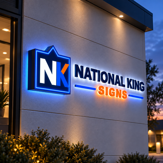 National King Signs square cover 1000 x 1000: Illuminated Custom Logo Sign — batch 08