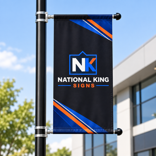 National King Signs square cover 1000 x 1000: Pole Banner Set — batch 08