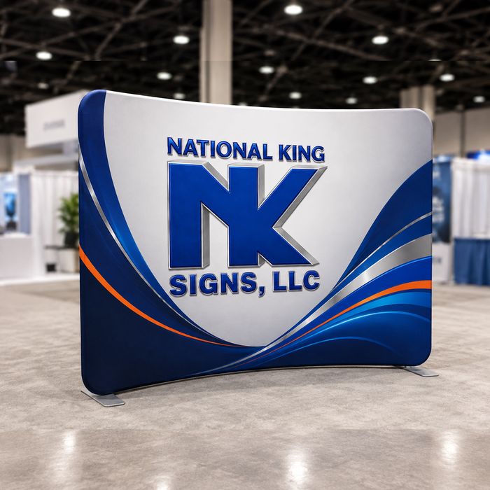 National King Signs square cover 1000 x 1000: 6' Tube Curved Fabric Display — batch 03 v2