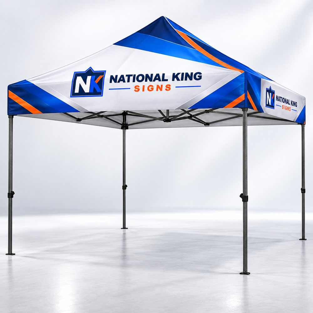 A medida: Kit de carpa de acero prémium de 10' - Cenefa de 17". Vista 1 del producto.
