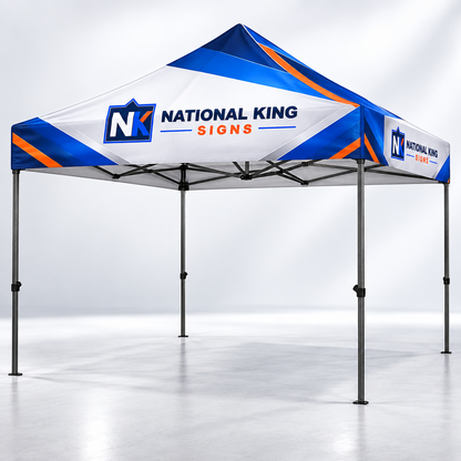 A medida: Kit de carpa de acero prémium de 10' - Cenefa de 17". Vista 1 del producto.