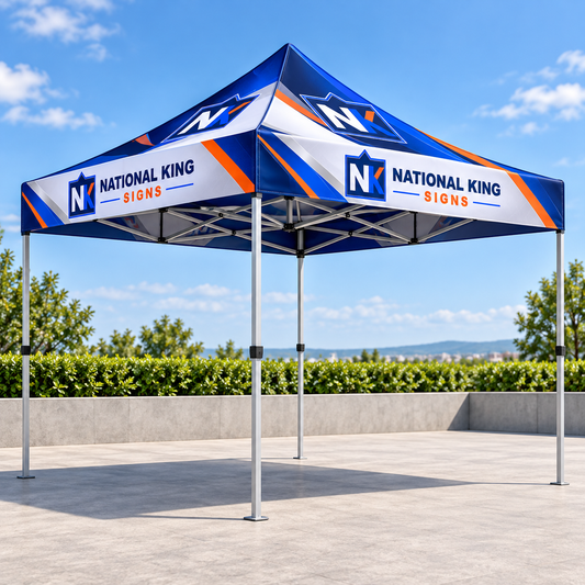 National King Signs square cover 1000 x 1000: 10' Premium Aluminum Tent Kit - 17" Valance — batch 08