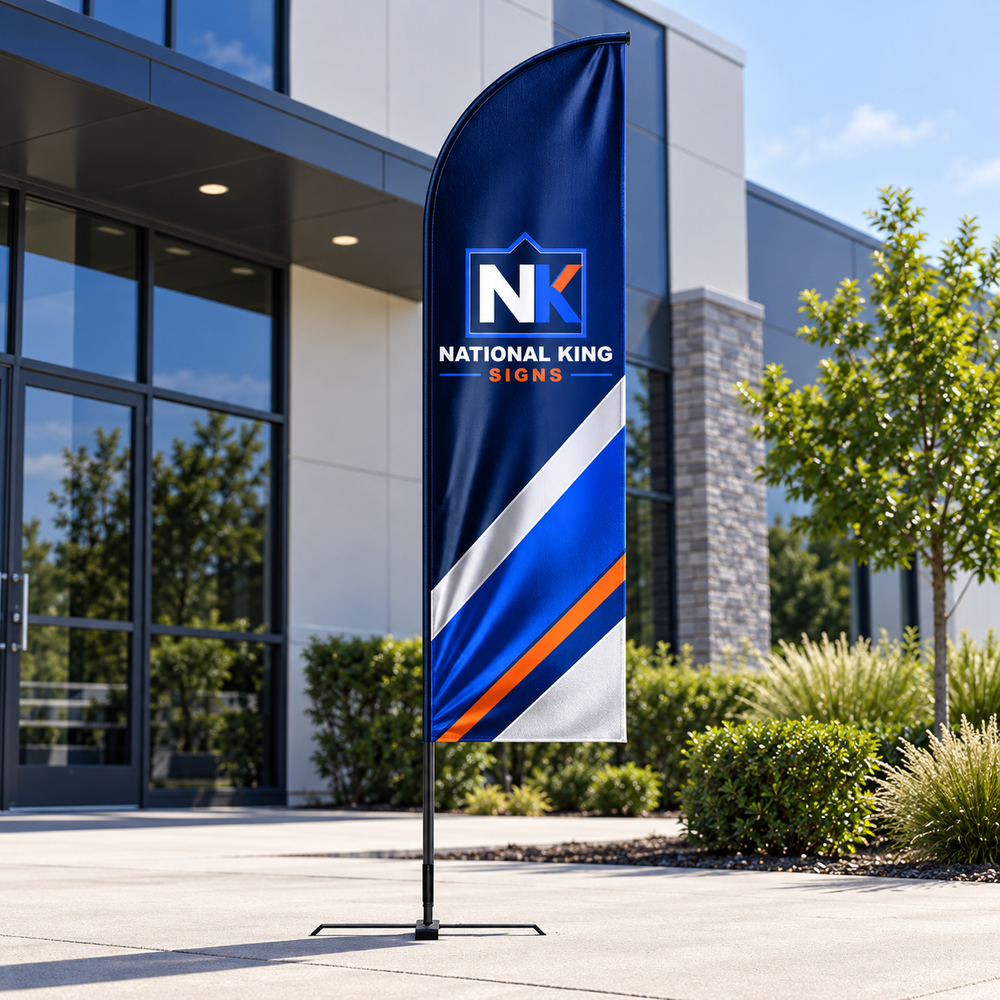National King Signs square cover 1000 x 1000: Premium Straight Flags — batch 08