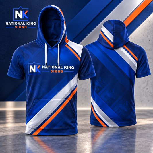 A todo color: Camiseta con capucha y manga corta. Vista 1 del producto.