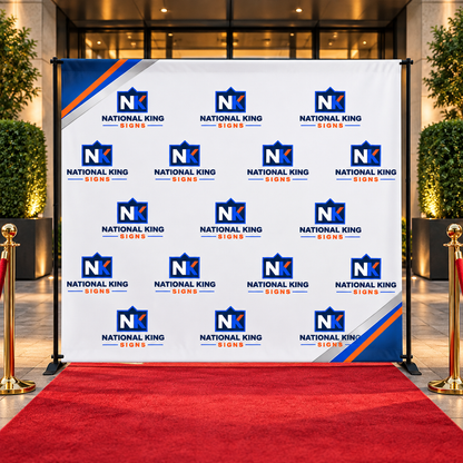 National King Signs square cover 1000 x 1000: Step and Repeat Backdrop — batch 08