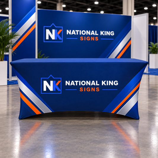 National King Signs square cover 1000 x 1000: Standard Custom Stretch Table Cover — batch 08
