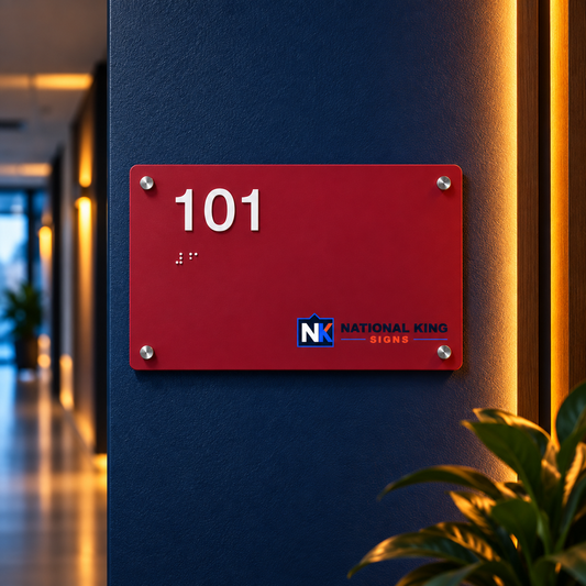 National King Signs square cover 1000 x 1000: ADA Room Sign, 8 x 5 Inches — batch 04