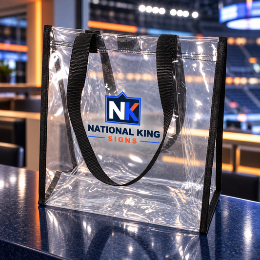 Con tu marca: Bolsa de mano transparente para estadio. Vista 1 del producto.