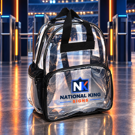 Con tu marca: Mochila transparente de doble asa. Vista 1 del producto.