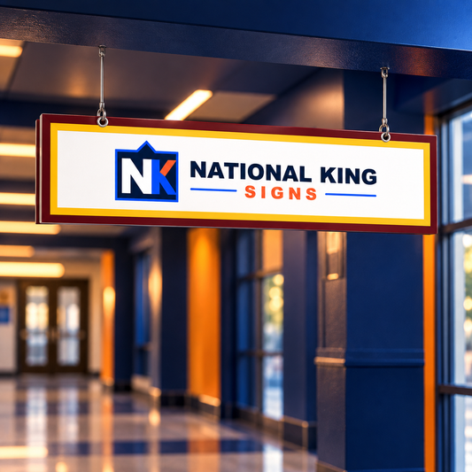 National King Signs square cover 1000 x 1000: Double-Sided Hanging Classroom Sign, 18 x 5 Inches — batch 04