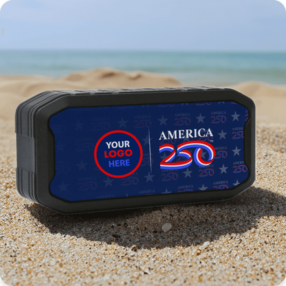 Con tu marca: Altavoz inalámbrico resistente al agua WaterBox. Vista 2 del producto.