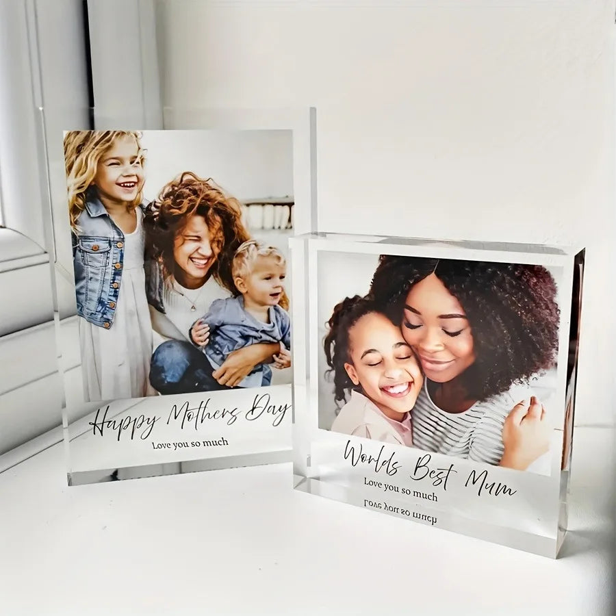 1PC Custom Photo   Acrylic Personalized Gift For Family Mom Friends Birthday Anniversary Wedding Valentine