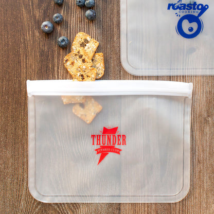 Con tu marca: Bolsa de almacenamiento reutilizable grande SlipZip. Vista 2 del producto.