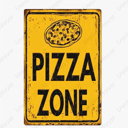 Carteles metálicos de pizza para cocina y pizzería, 20 × 30 cm. Vista 29 del producto.