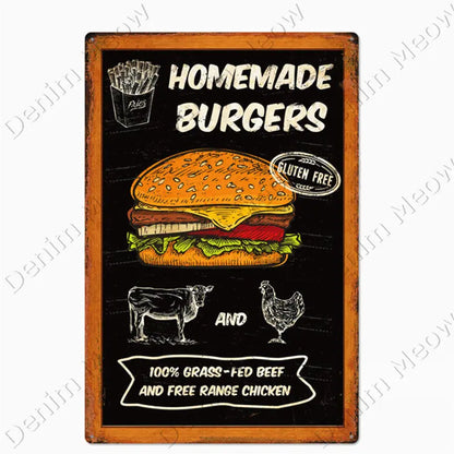 Carteles metálicos de pizza para cocina y pizzería, 20 × 30 cm. Vista 13 del producto.