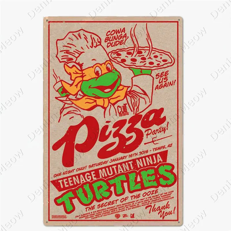 Carteles metálicos de pizza para cocina y pizzería, 20 × 30 cm. Vista 27 del producto.