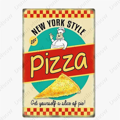 Carteles metálicos de pizza para cocina y pizzería, 20 × 30 cm. Vista 26 del producto.