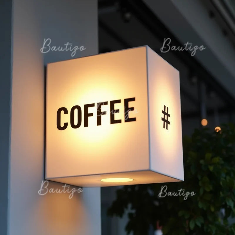 Cartel con caja de luz LED de acrílico de doble cara, personalizado. Vista 2 del producto.