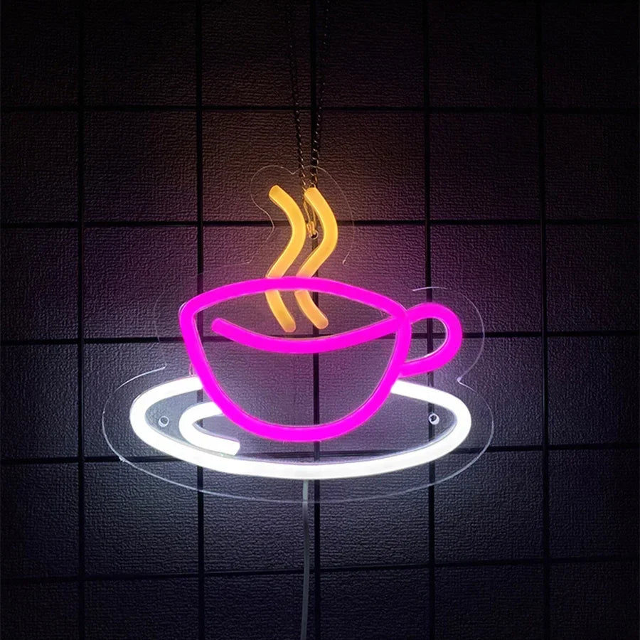 Coffee Cup USB LED Neon Signs