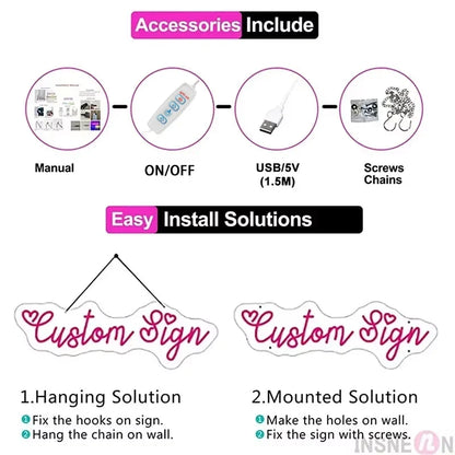 Cartel LED de estilo neón con texto personalizado — Opciones de diseño del proveedor. Vista 6 del producto.