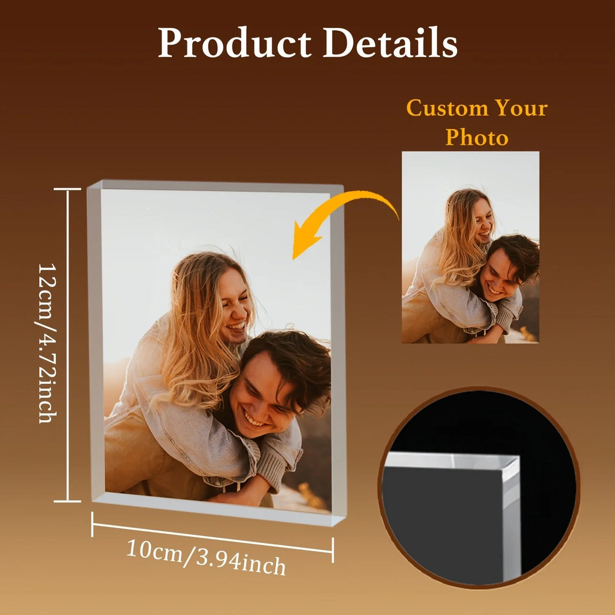 1PC Custom Photo   Acrylic Personalized Gift For Family Mom Friends Birthday Anniversary Wedding Valentine