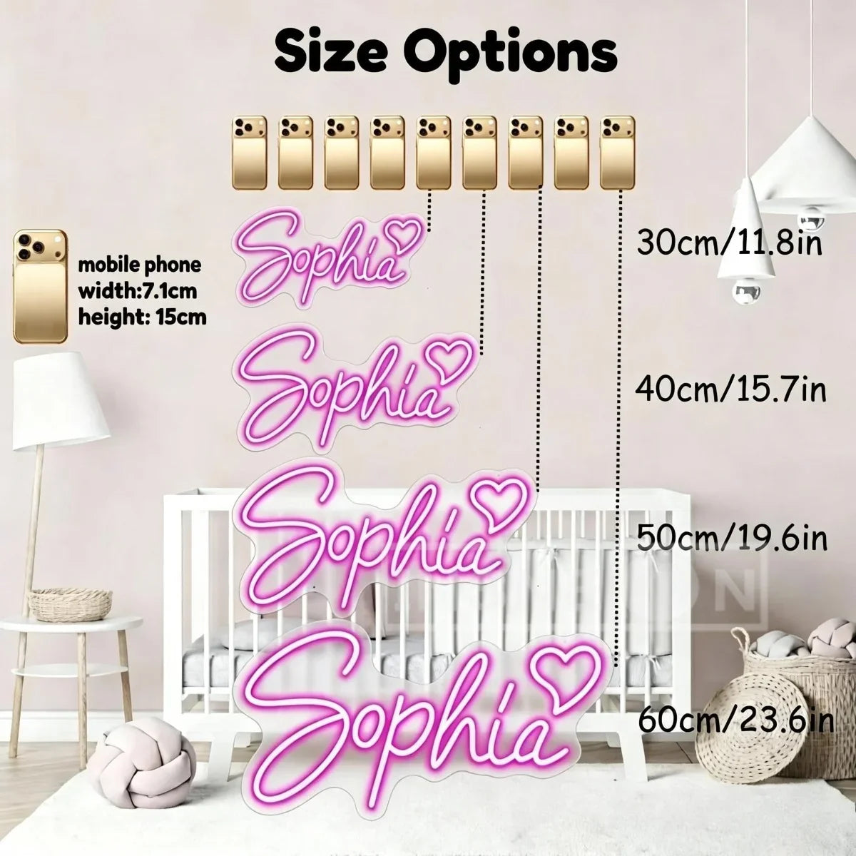 Cartel LED de estilo neón con texto personalizado — Opciones de diseño del proveedor. Vista 4 del producto.