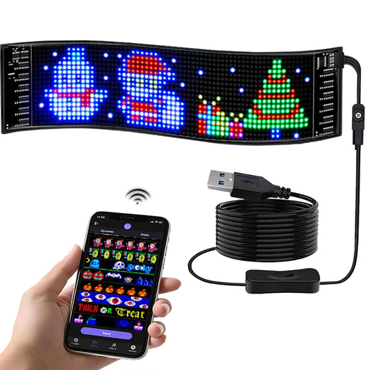 Cartel programable de píxeles LED RGB. Vista 1 del producto.