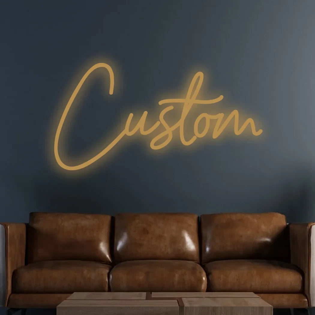 Cartel LED de estilo neón con texto personalizado — Opciones de diseño del proveedor. Vista 7 del producto.